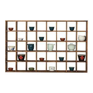벽걸이 원목 도자기 타입 빈티지 다도 선반 소품 진열장