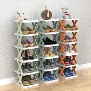 해강 파스텔 신발 정리대 6단 간이 신발장 슈즈렉 보관함