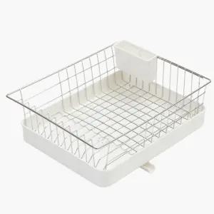 클래식 물빠짐 식기건조대 1단 화이트 씽크대 선반/식기/배수/트레이/건조망/보관함/정리대/설걷이/설거지