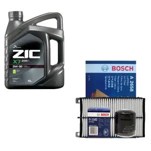 올뉴K5(JF) LPI 지크 X7 제로 0W30 4L 엔진오일 오일필터 에어필터 세트