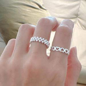 랑데시아 반지 실버 925 은 원볼 웨딩 실버 오픈 반지