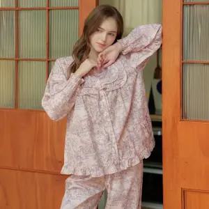 메이플라워 핑크포레스트 긴팔 모달면 여성 빅사이즈 잠옷 세트