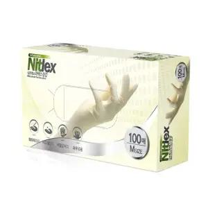니트렉스 라텍스장갑 아이보리 100매 식품 위생 요리 라텍스