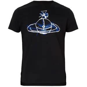 비비안웨스트우드 25FW 블랙 드론 ORB 클래식 티셔츠 3G01003X J001M N401