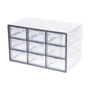 시스맥스 시스템멀티박스 9단-GR 410x235x250 1703654 투명서랍 상하적층가능 정리함 칸막이 부