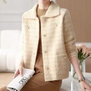 [하프클럽/]니모퀄트 여성 트위드 자켓 탑 상의 엄마 중년 봄 재킷 캐주얼