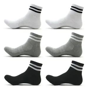 [6켤레] 남성용 투라인 단목양말 / 스포츠양말 발바닥 두꺼운 쿠션 이중바닥 골프 등산 헬스 런닝 운동 국산