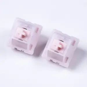 가츠 HMX 피치핑크 저소음 리니어 10개 조약돌 커스텀 기계식 키보드 공장 풀 윤활 스위치