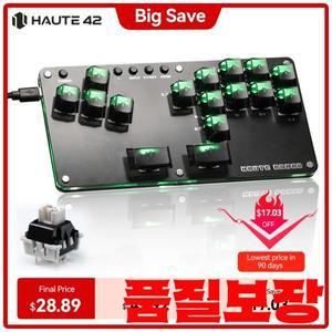 Haute42 파이트스틱 히트박스 레버리스 컨트롤러 미니 아케이드 PC 스위치
