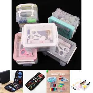 3단 실바늘세트 바느질세트 옷수선 반짇고리 반짓고리/사무실/휴대/공예/멀티/비상용/수선/펠트/여행/캠핑