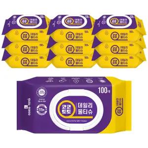 코코토토 데일리 물티슈 캡형 100매 10팩