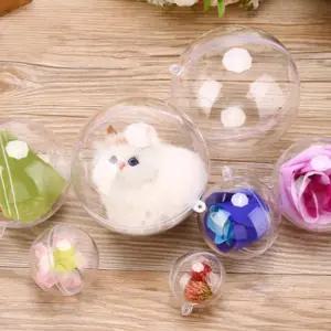 투명 플라스틱 볼 6p세트(8cm)/캡슐공/DIY/캡슐/꾸미기/장식/둥근/만들기/이벤트/투명볼/투명공/소품볼