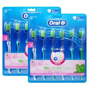 오랄비 초미세모 그린티 6개입 + 블랙티 6개입