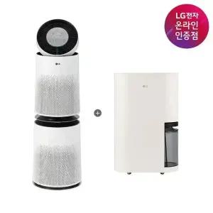 LG 퓨리케어 AI 360 공기청정기 + LG 휘센 오브제컬렉션 제습기 (AS285DWWC + DQ214MEGA)