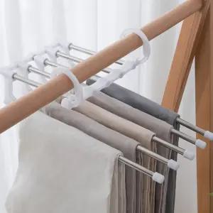 스텐 5단 접이식 행거 바지걸이 바지 치마 옷 걸이 다용도