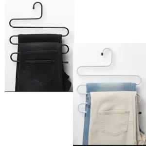 논슬립 심플 S자 5단 바지걸이 치마 옷 넥타이 드레스 스카프 걸이