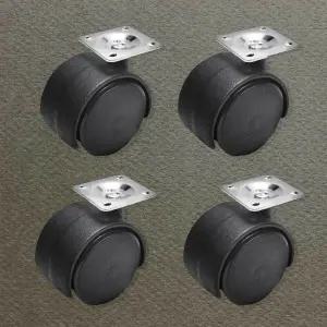 소형 가구용 바퀴 4P 이동식 가구 테이블 서랍 서랍장 바퀴 (나사미포함)