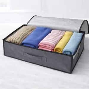 부직포 이불 옷 의류 대형 수납함 정리함 보관함 가방 수납박스 40L