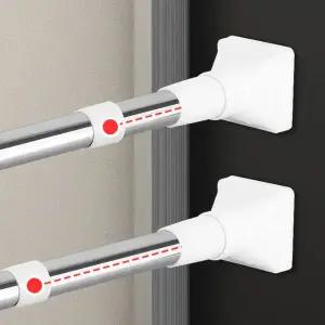 다용도 사각 압축봉 스테인리스 강력 압축봉 옷걸이 행거 길이 조절