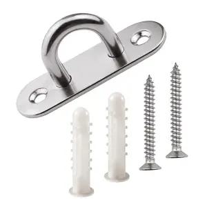 스텐 U 고리 피스 세트 칼블럭 다용도 패드아이 벽 천장 고정용 스테인리스 브라켓 U자형 타원형