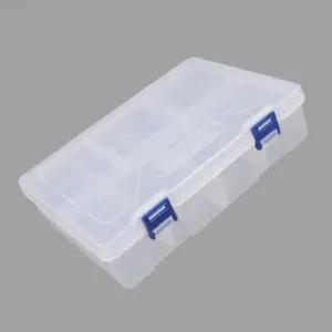 2단 8칸 DIY 투명 멀티 박스/사각/휴대용/재료함/분리형/보관통/수납함/악세사리/재료/칸칸/부속통/상자