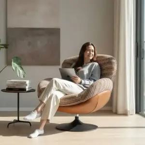 푹신한 회전 안락 소파 카페 거실 1인용소파 수유의자