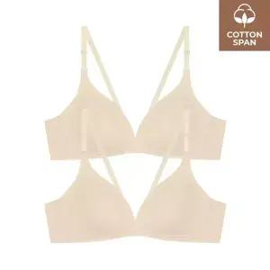 수아팜 주니어 3단계 코튼 스판 브라 2매_스킨