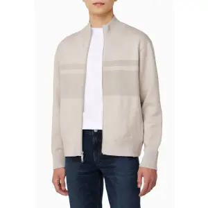 [롯데백화점]캘빈클라인 남성 릴렉스핏 스트라이프 집업 니트 가디건 4RAB300