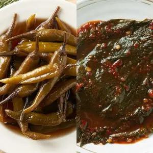 [참맛나반찬] 아삭고추장아찌 1kg + 양념깻잎 1kg 밥도둑 반찬