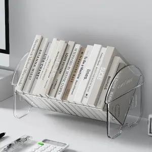 OFFISYS 1단 투명디자인 플라스틱 책꽂이 책 CD 태블릿 책상 수납정리