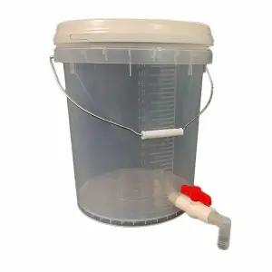 수도꼭지물통 투명 플라스틱 0L 5L 물통 밸브 눈금 20L