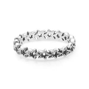 [판도라] 190029C00 에쉬메트릭 스타 오픈 실버 반지