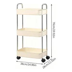 다용도 이동식 카트형 스텐 트롤리 수납장/틈새/선반/정리함/수납함/수납/정리/바퀴/사무실/미용실/업소/용