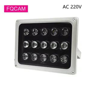 CCTV 카메라 충전 적외선 LED 램프 90 도 고출력 야간 투시경 IR 조명 CCTV용 조명기 LED AC 220V DC 12V