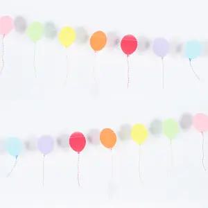 컬러풀 풍선 파티 가랜드 장식 배너 생일 데코 소품