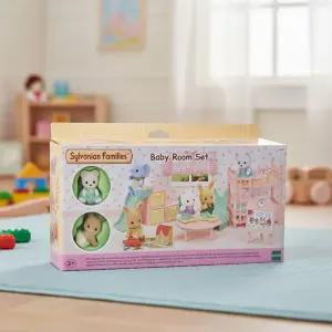 실바니안 패밀리 파스텔 베이비룸 세트 미니어처 피규어 아기방 가구 동물 인형 소꿉놀이