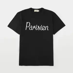 메종키츠네 파리지엥 로고 남녀공용 반팔 티셔츠 AM00101KJ0008 BK