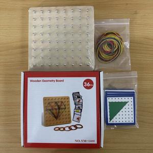 몬테소리 지오보드 나무 장난감 24개의 모양 카드  아이들의 수학 능력 및 창의력 발달 STEM 학습