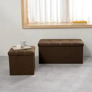 [벨레스] 접이식 수납형 스툴 1세트_총2개(중형1개+대형1개)