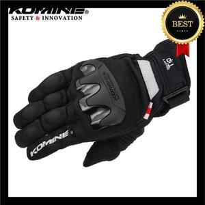 남자 Komine GK220 오토바이 장갑 블랙 레이싱 로드 4 시즌 모토 Guante