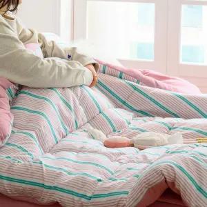 [국내생산] 나나 차렵이불 피부자극이 없는 소프트마이크로 소재 통기성 항균솜 사용 (이불+베개커버+패드 세트)