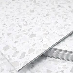 3T 점착식 데코타일 무광 테라조 화이트 그레이 GD-TL-20