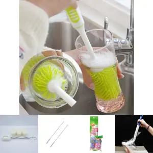 실리콘 아쿠아 물병솔/브러쉬/틈새/보온병/다용도/물통/컵/세척/유리병/병닦는/텀블러/청소/빨대/젖병/주방