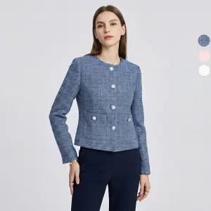 여성 실버포인트 봄가을 트위드 정장 자켓