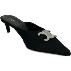 (당일) 25SS 셀린느 트리옹프 블랙 여성 뮬 364432285C 38NO