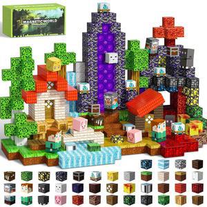 토이패드 150PCS 마그네틱 블록, 3세 4 5 6 7 8 9 10 자석 큐브 게임 타일 STEM 장난감 크리스마스 선물