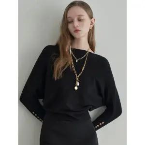 [하프클럽/]스탠다드 보트넥 가오리 니트 ML10KN770FCY