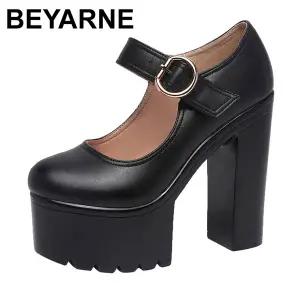 웨딩 신발 슈즈 구두 예식 신부 BEYARNE6cm 8cm 13cm 블록 힐 여성 여자 용수철 가을 하이힐 펌프 파티 사