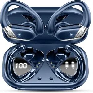 후포아프 무선 이어버드 스포츠 2026년형 새로운 블루투스 5.4 헤드폰과 이어훅 50H 스테레오 딥 베이스