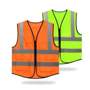 다용도 안전 야간 반사 공사 주차 야외활동 포켓 조끼 교통안전 형광조끼